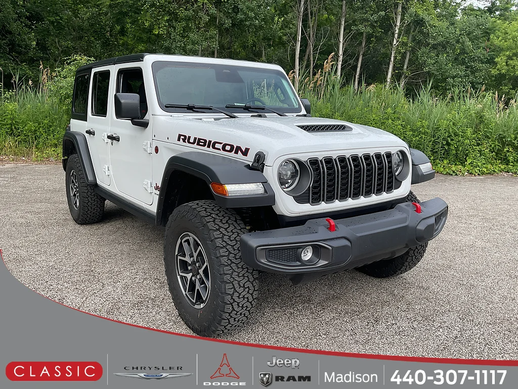 New 2026 Bright White Clearcoat Jeep 4-Door Rubicon 4x4 image 1