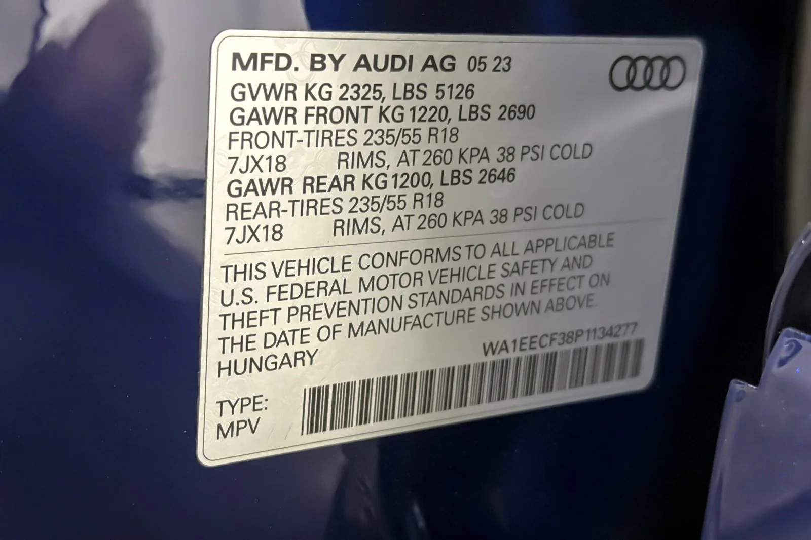 Used 2023 Navarra Blue Metallic Audi S line Premium Plus 45 TFSI quattro image 27
