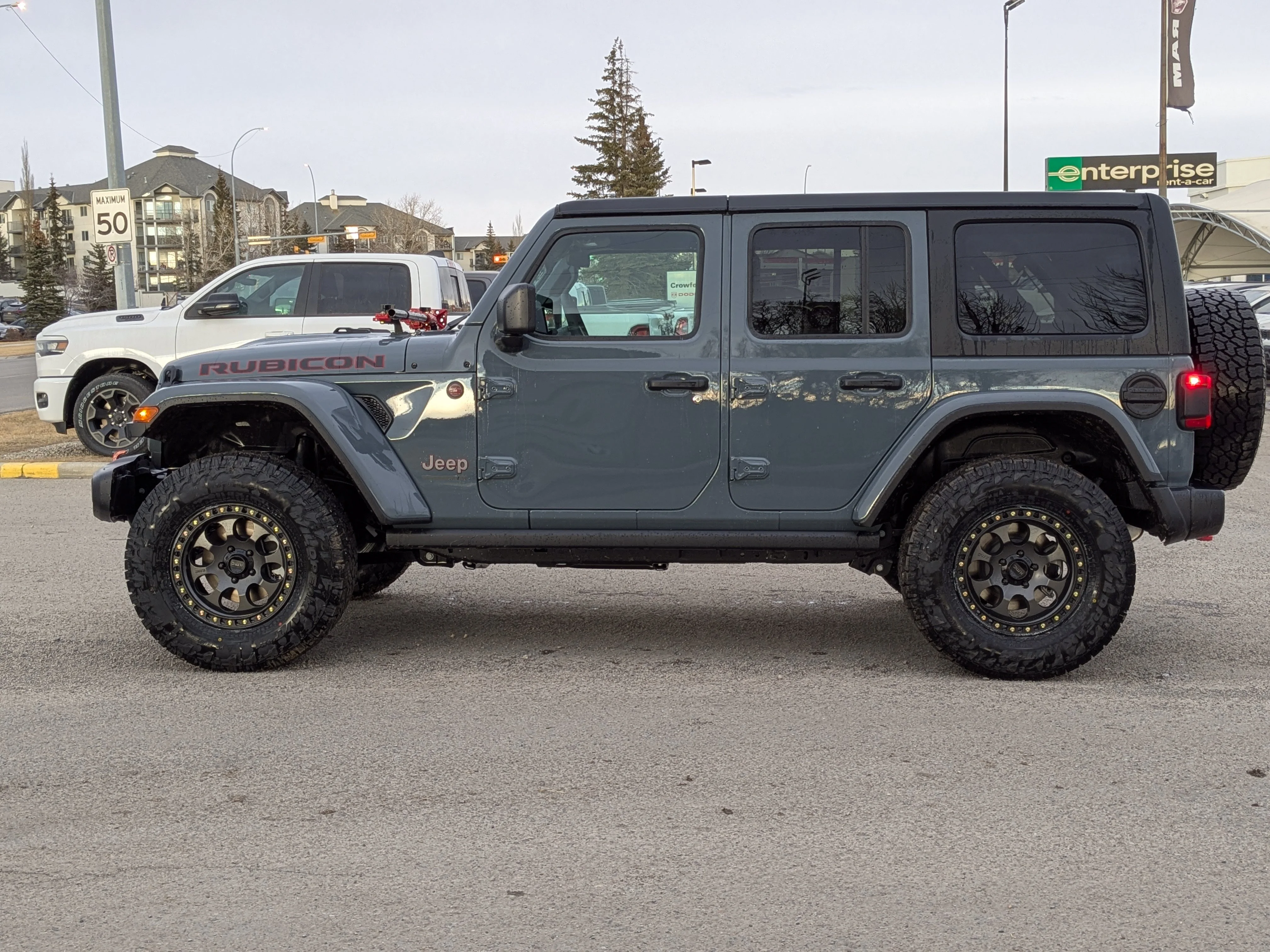 New 2026 Dark blue Jeep Rubicon - FUEL RIMS - AT 35 TIRES - HIGHLIFT HOOD JACK & TONS MORE! image 5