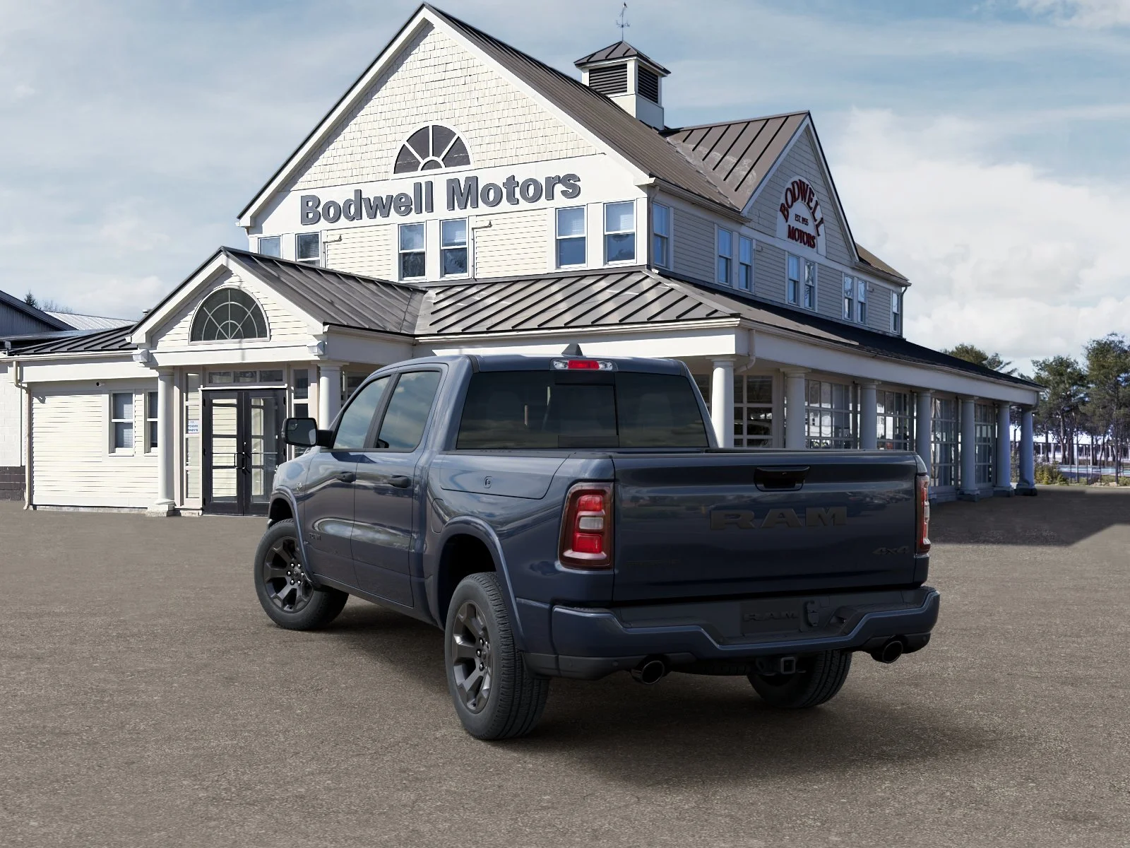 New 2026 Forged Blue Metallic Exterior Paint RAM Big Horn Quad Cab 4x2 6