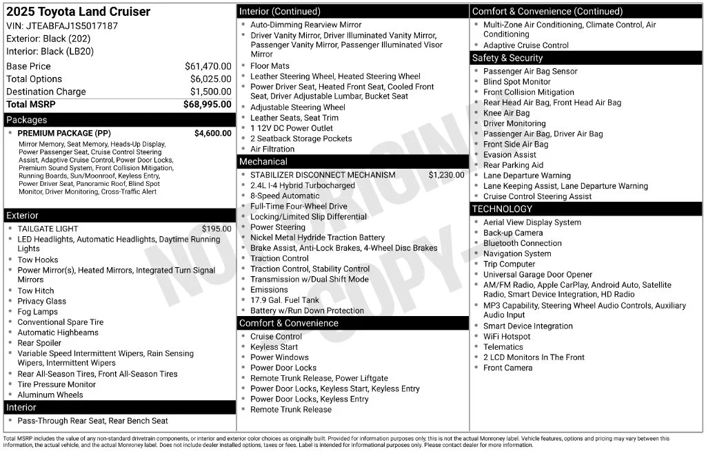Used 2025 Black Toyota Base image 36