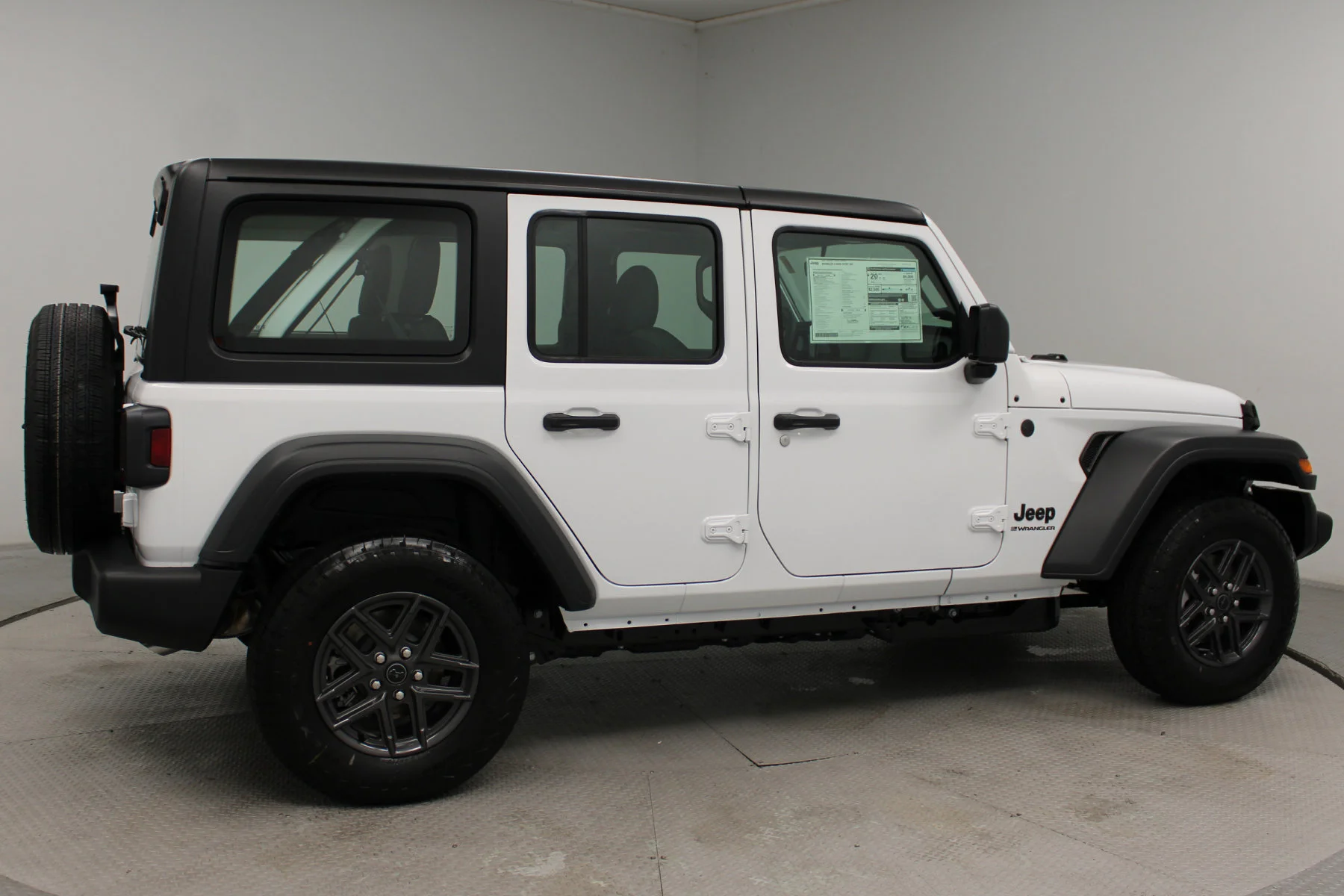 New 2026 Bright White Clear-Coat Exterior Paint Jeep Sport 4 Door 4x4 image 18