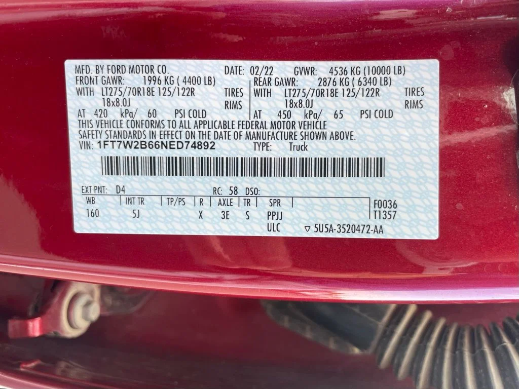 Used 2022 Red Metallic Ford Lariat image 42