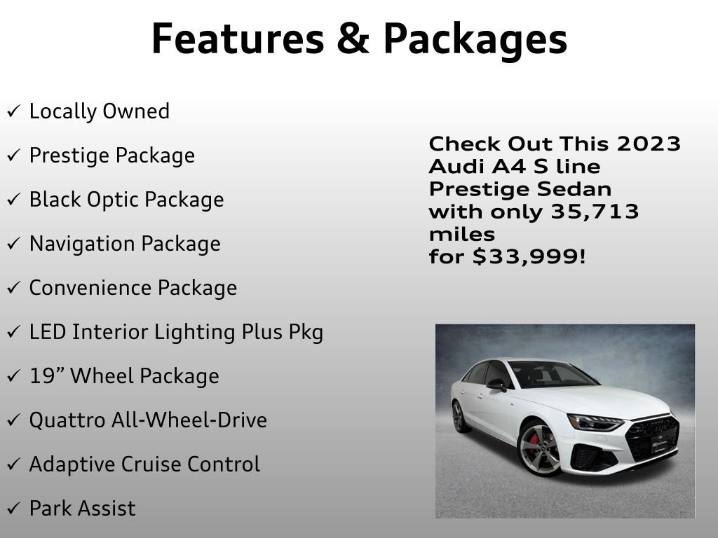 Used 2023 Glacier White Audi 45 S line Prestige image 4