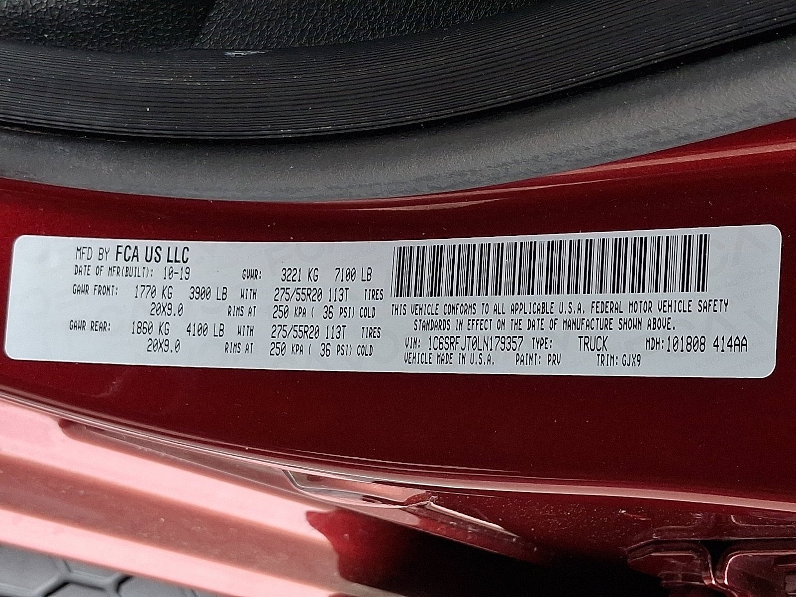 Used 2020 Delmonico Red Pearlcoat Ram Laramie image 26