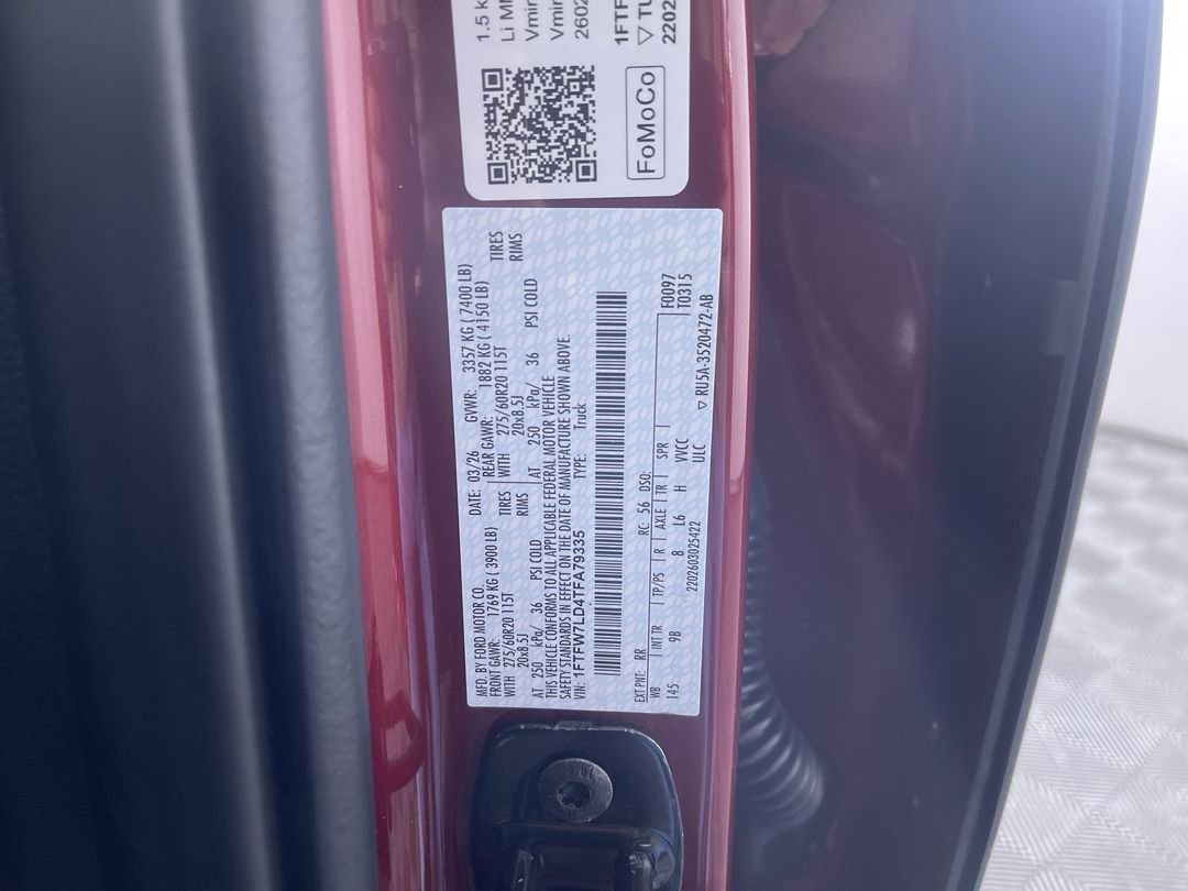 New 2026 Ruby Red Metallic Tinted Clearcoat Ford Platinum image 12