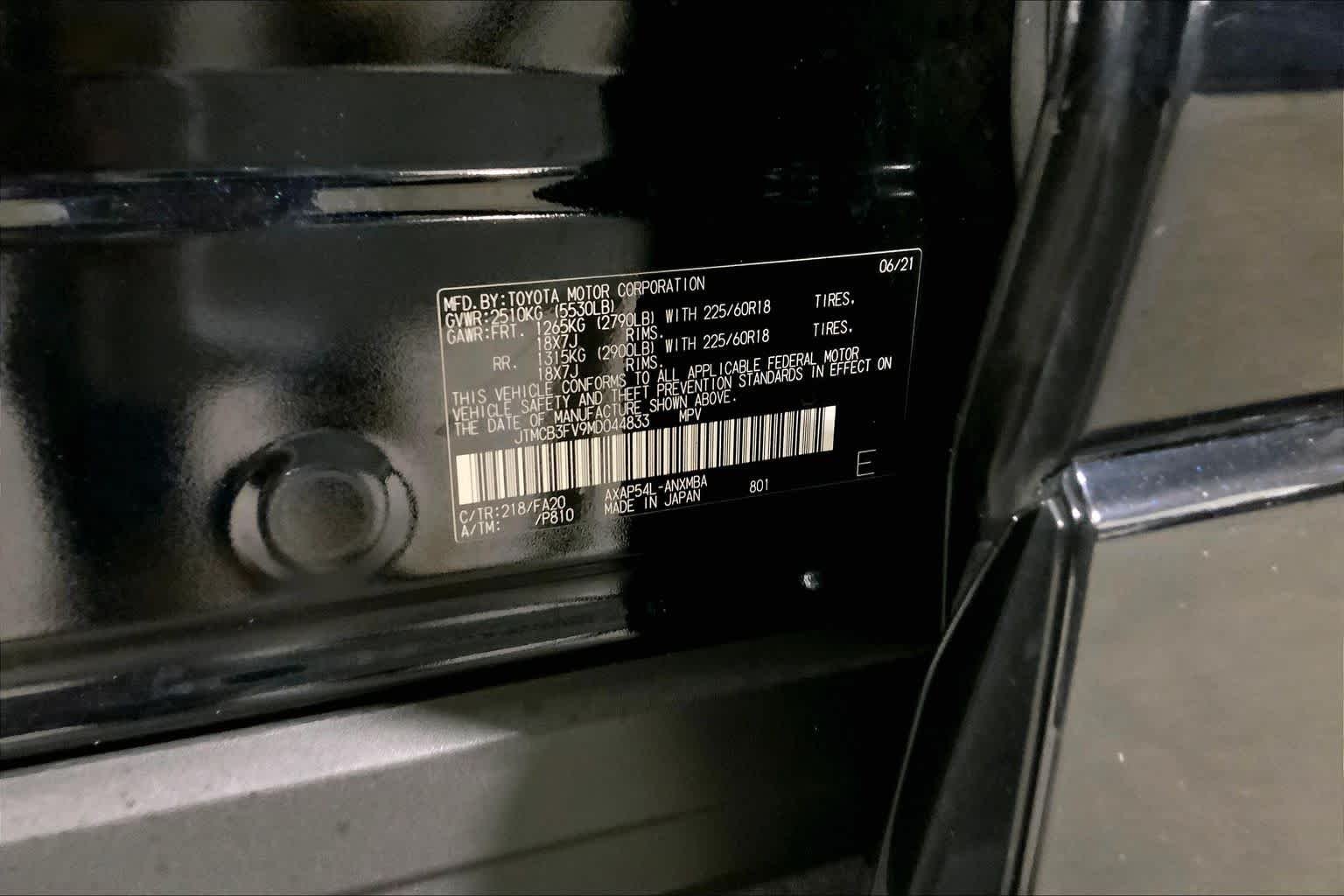 Used 2021 Midnight Black Metallic Toyota SE image 37