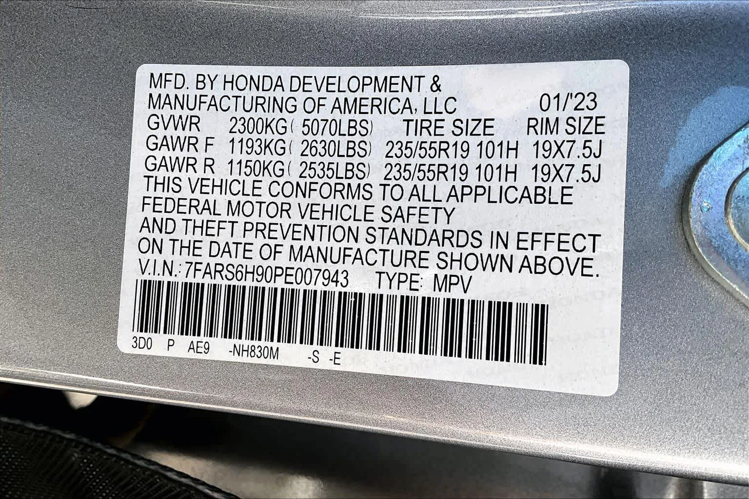 Used 2023 Lunar Silver Metallic Honda Sport Touring image 34
