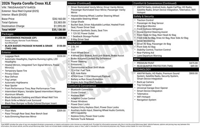 Certified Used 2026 Red Toyota XLE image 35