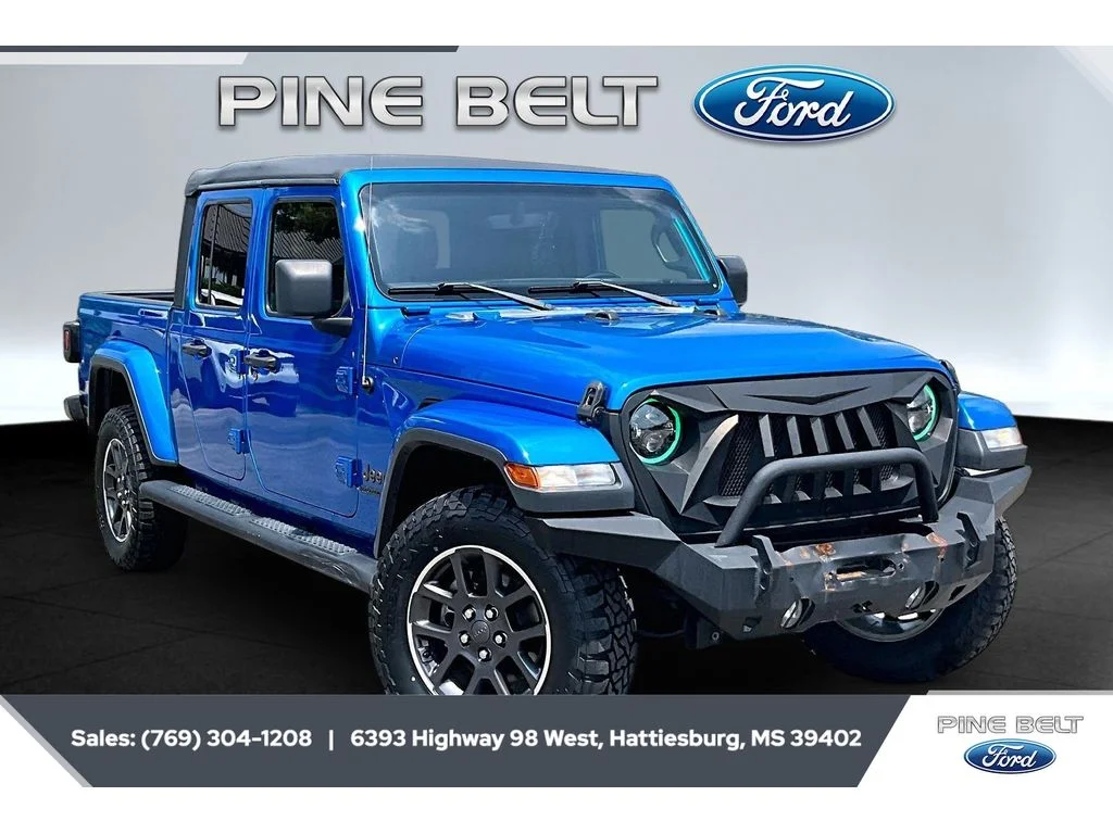 Used 2021 Hydro Blue Pearlcoat Jeep 80th Anniversary image 1