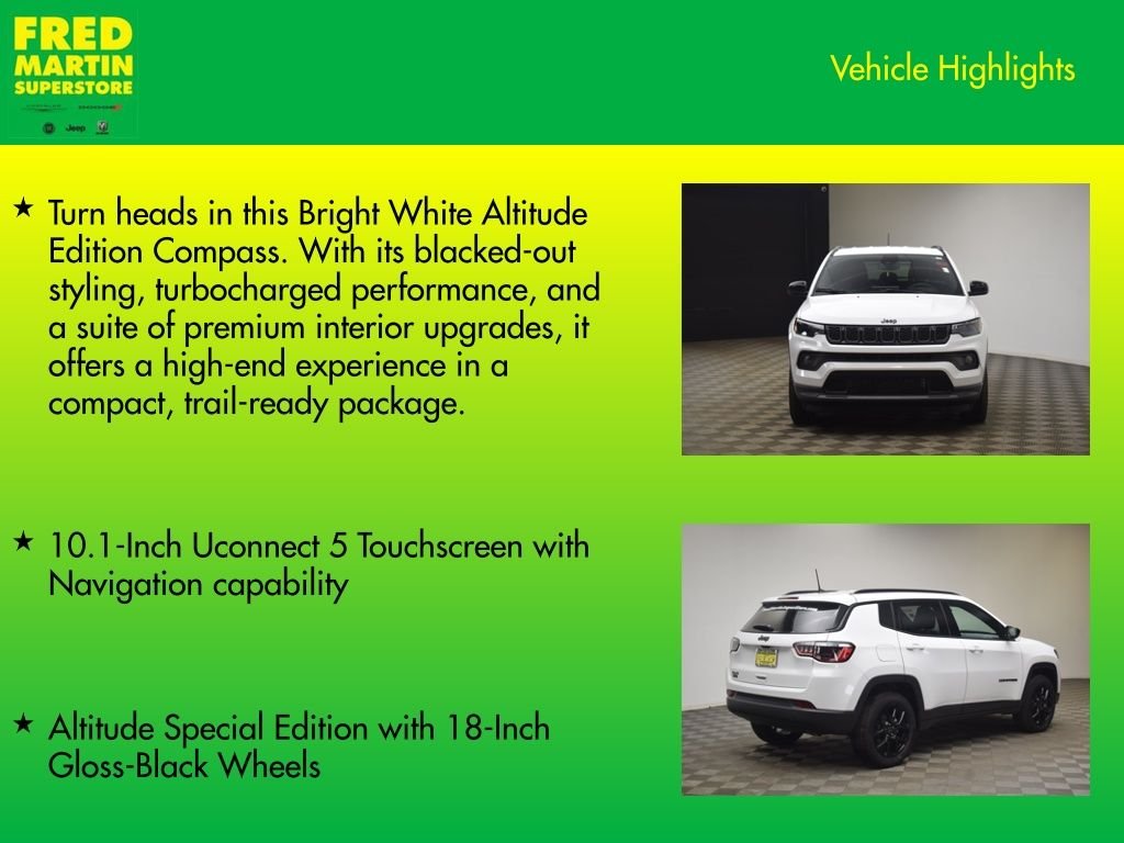New 2026 Bright White Clear-Coat Exterior Paint Jeep Latitude image 8
