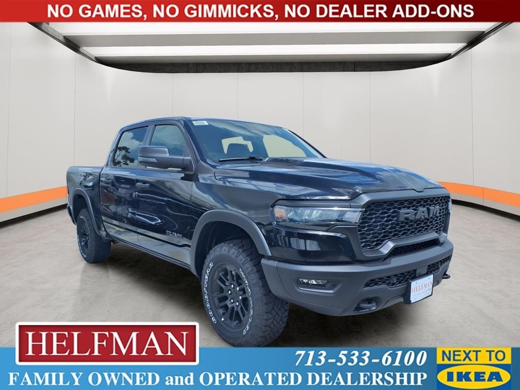 New 2026 Diamond Black Crystal Pearl-Coat Exterior Paint RAM Rebel image 1