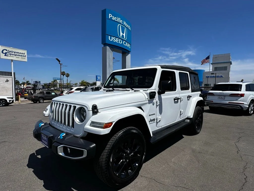 Used 2023 Jeep Wrangler 4xe Sahara 4XE with VIN 1C4JJXP67PW642839 for sale in San Diego, CA