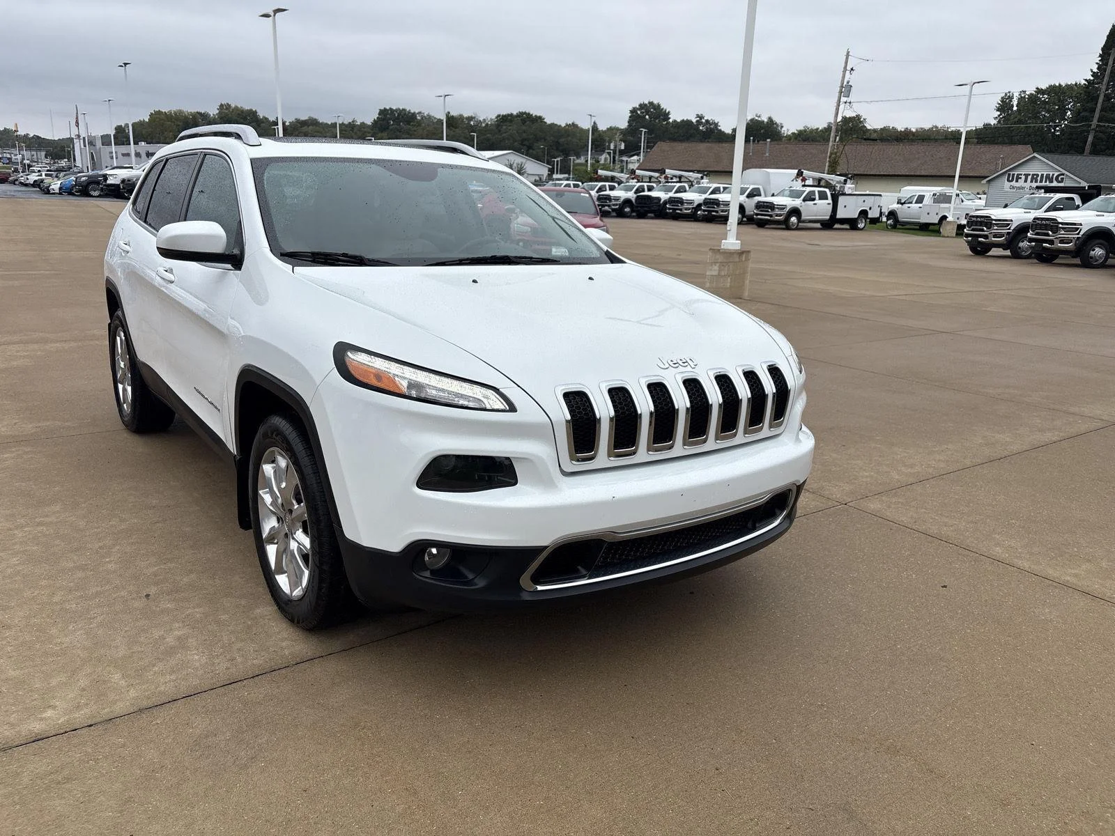 Used 2017 Bright White Clearcoat Jeep Limited image 3