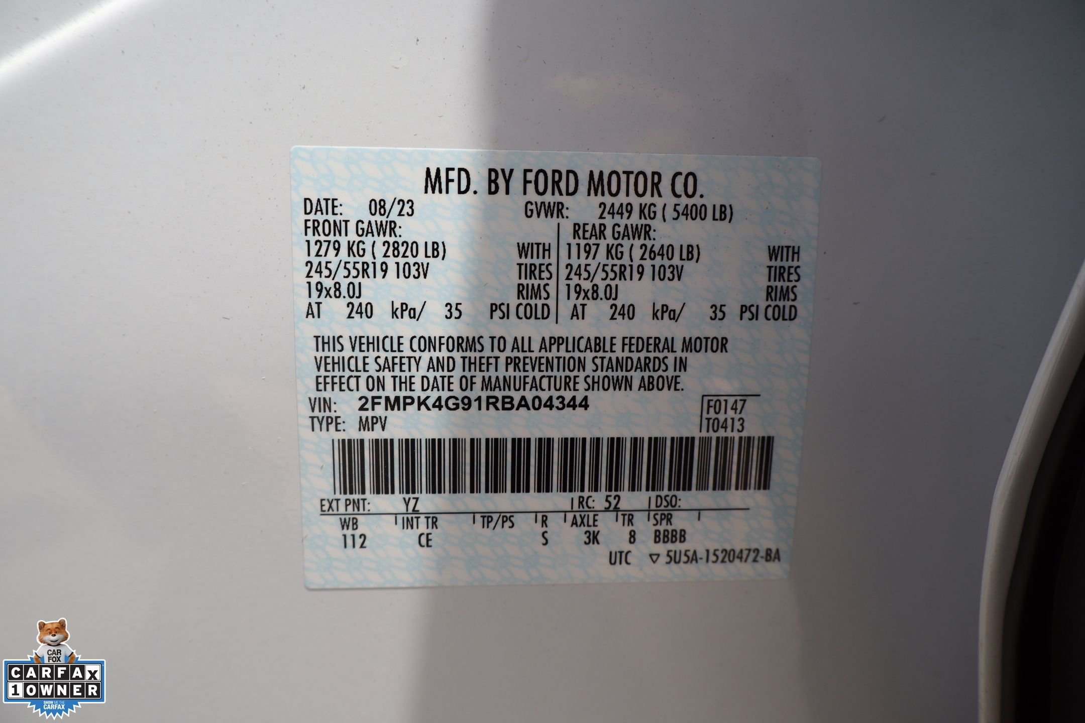 Used 2024 White Ford SE image 29