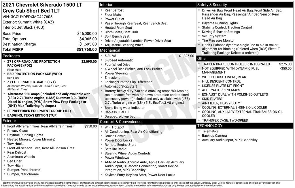 Used 2021 Summit White Chevrolet LT image 42