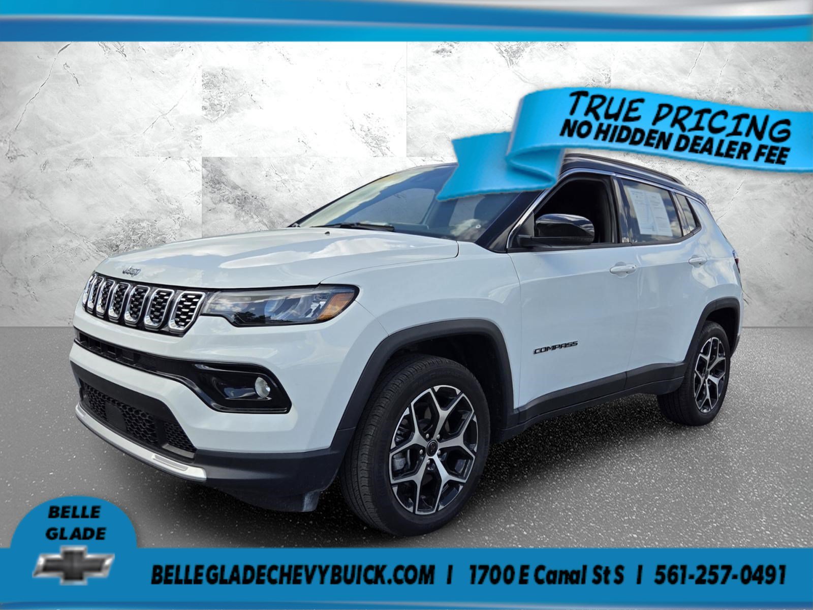 Used 2025 Bright White Clearcoat Jeep Limited image 1