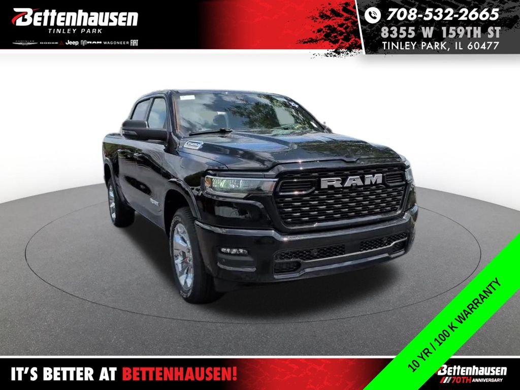 New 2026 Diamond Black Crystal Pearl-Coat Exterior Paint RAM Big Horn/Lone Star image 3
