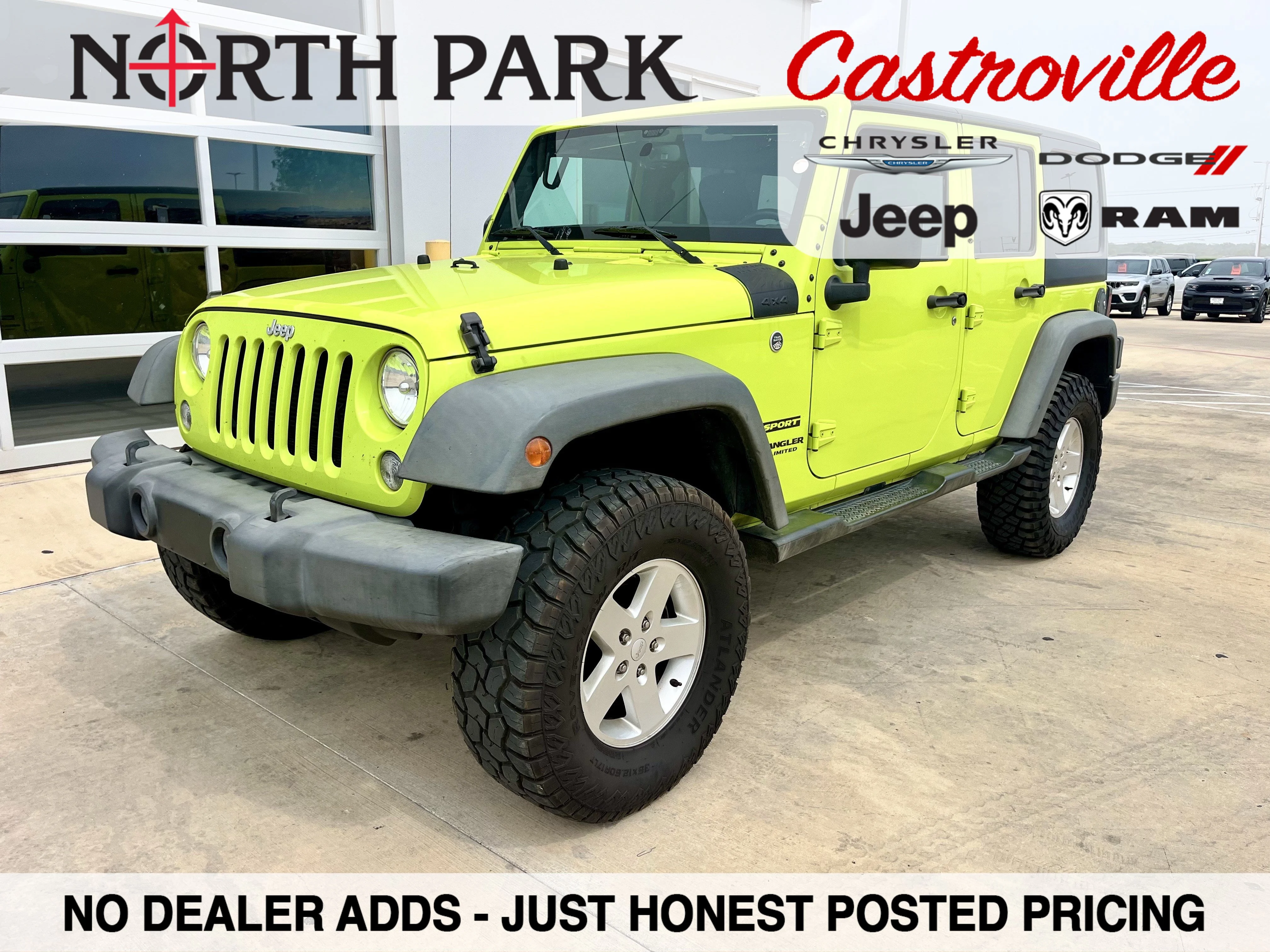 Used 2016 Hypergreen Clearcoat Jeep Sport image 1