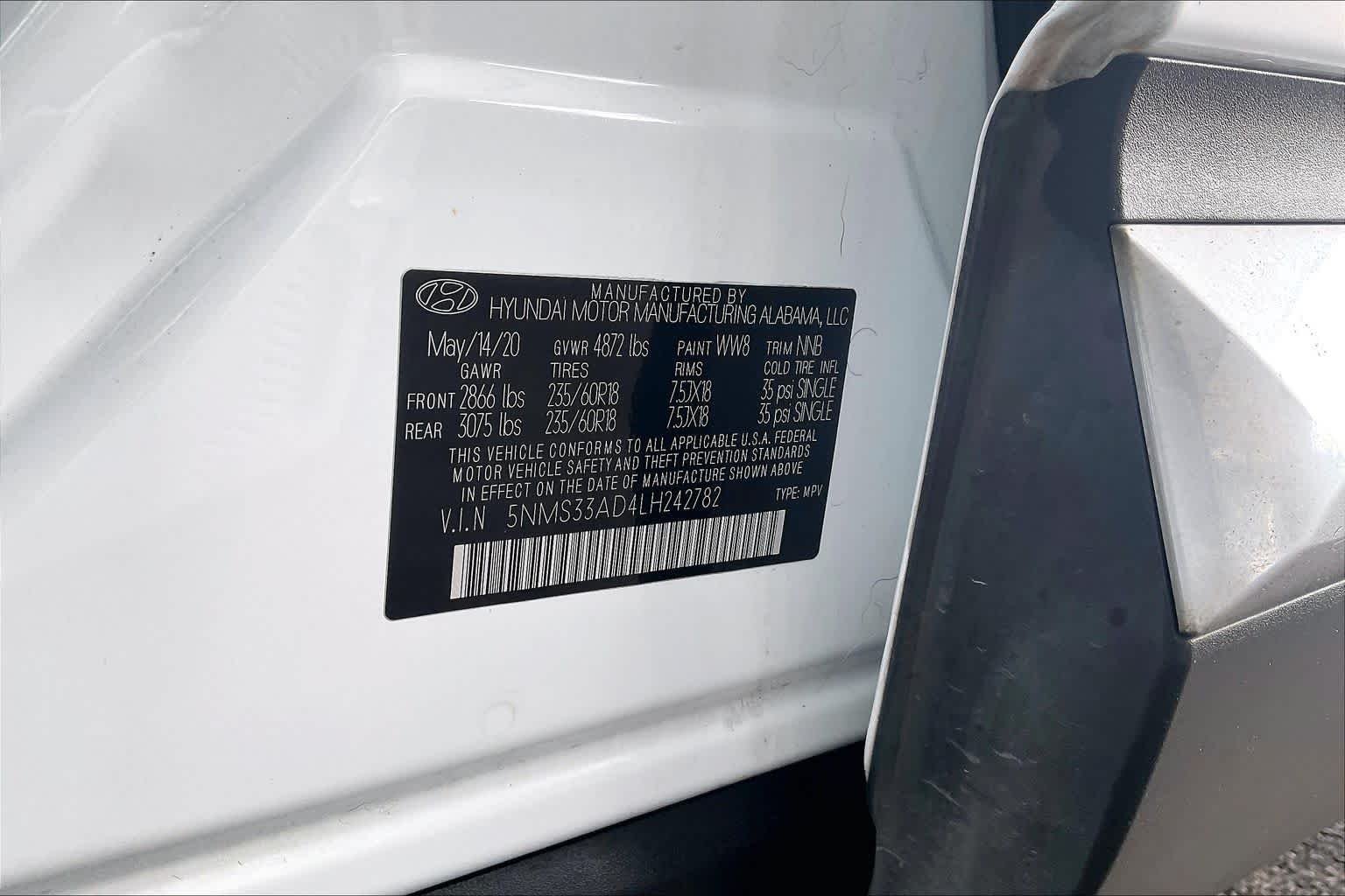Used 2020 Quartz White Hyundai SEL w/SULEV image 34