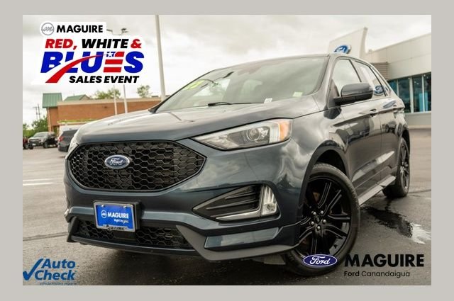Used 2022 Stone Blue Metallic Ford ST Line image 1