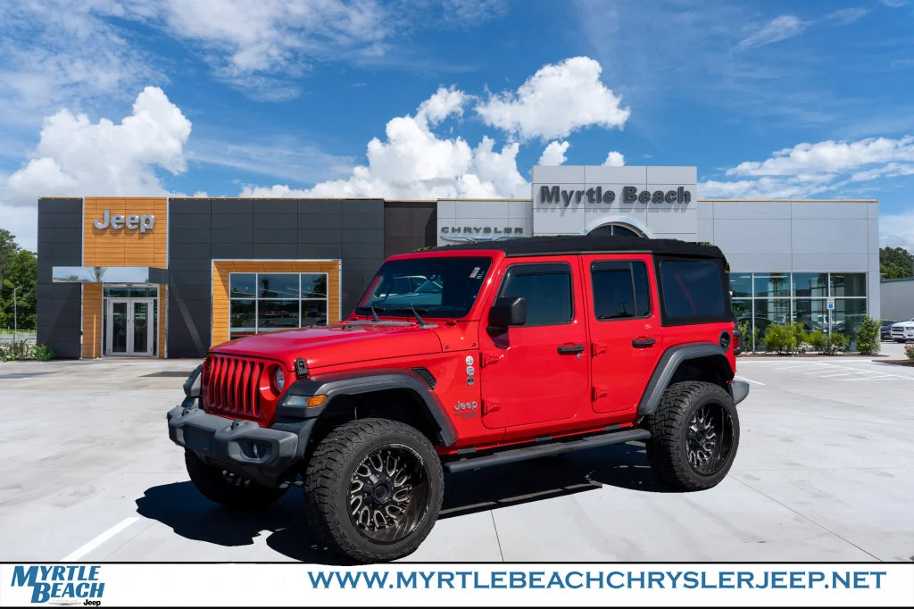 Used 2020 Red Clearcoat Jeep Unlimited Sport S image 1