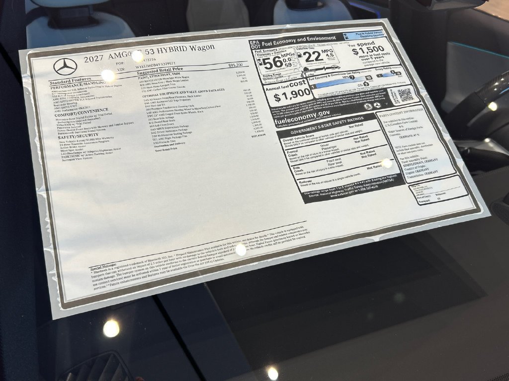 New 2027 MANUFAKTUR Moonlight White Magno Mercedes-Benz AMG® E 53 Hybrid Wagon image 34