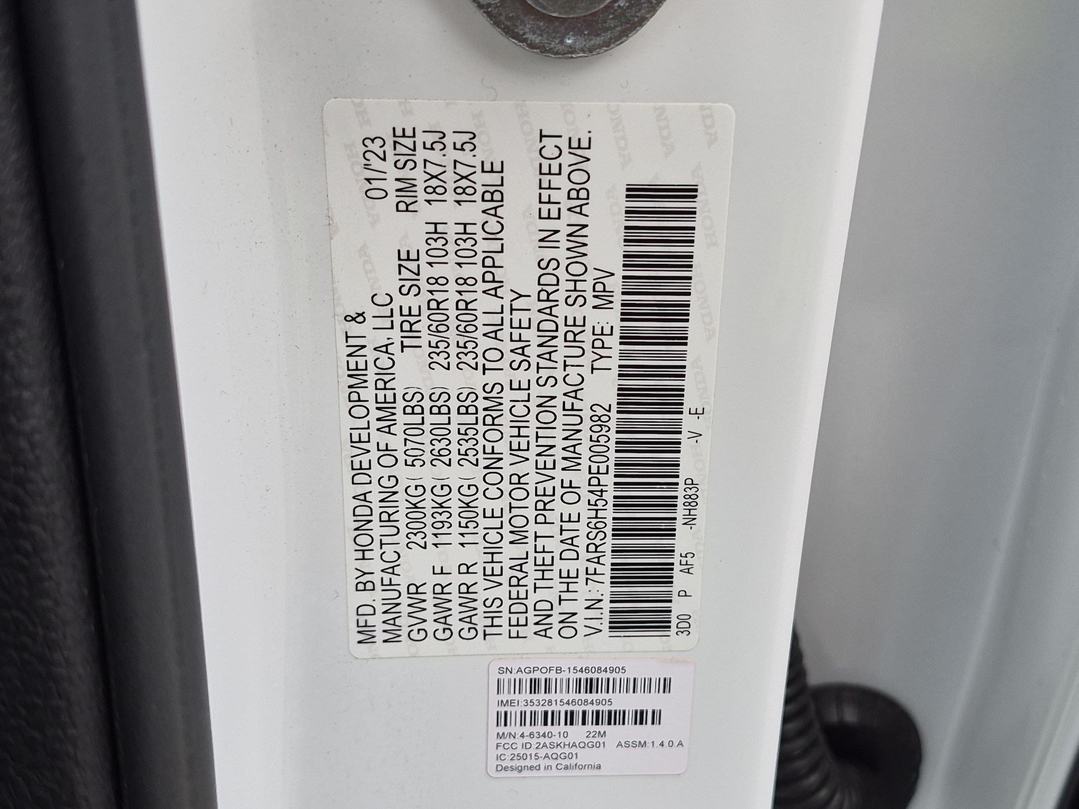 Certified Used 2023 White Honda Sport image 36