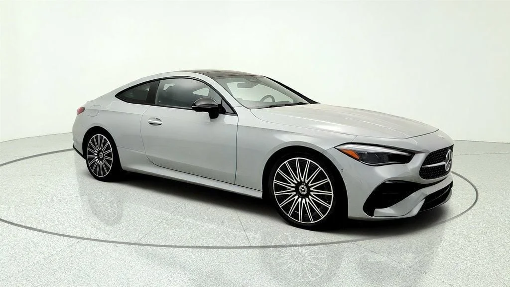 Used 2026 MANUFAKTUR Alpine Grey Metallic Mercedes-Benz CLE 300 4MATIC Coupe w/ AMG® Line & Night Pkgs & 20