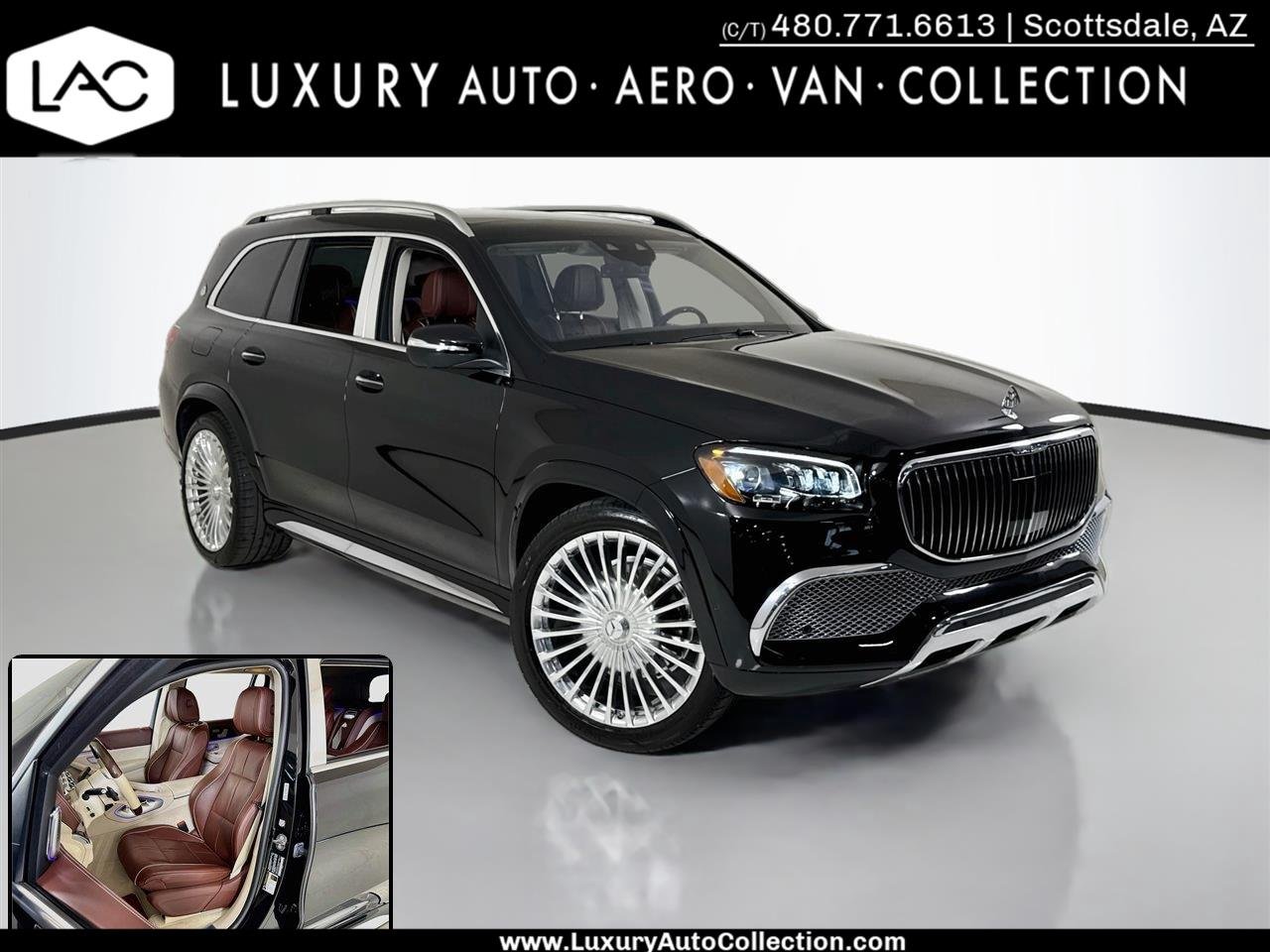 Used 2021 Obsidian Black Metallic Mercedes-Benz Maybach GLS 600 | One Owner | Executive Seating image 1