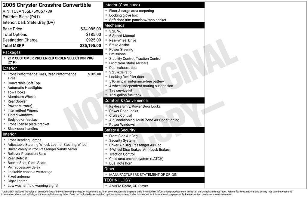 Used 2005 Black Chrysler Base image 12