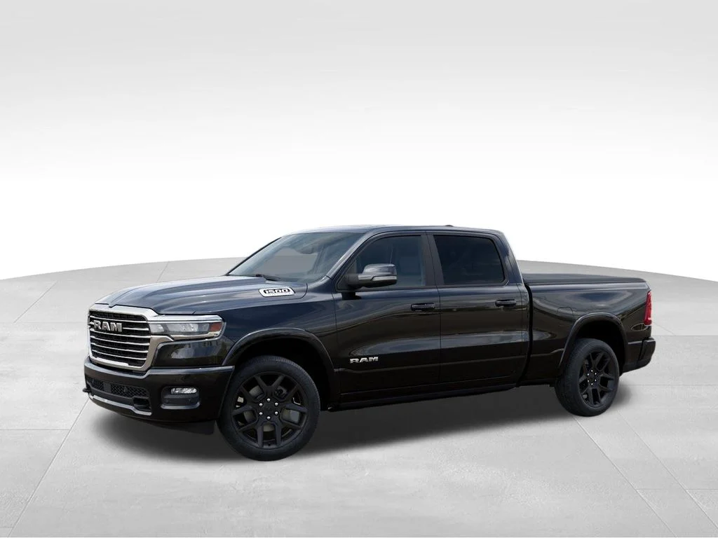 New 2026 Diamond Black Crystal Pearl-Coat Exterior Paint RAM Laramie image 2