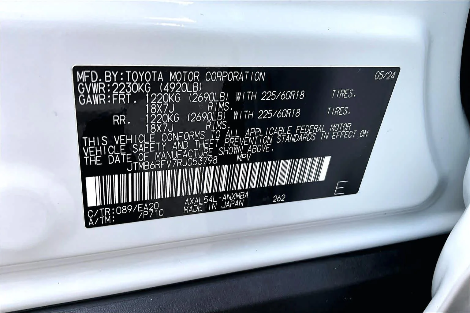 Certified Used 2024 Wind Chill Pearl Toyota Hybrid XLE Premium image 34