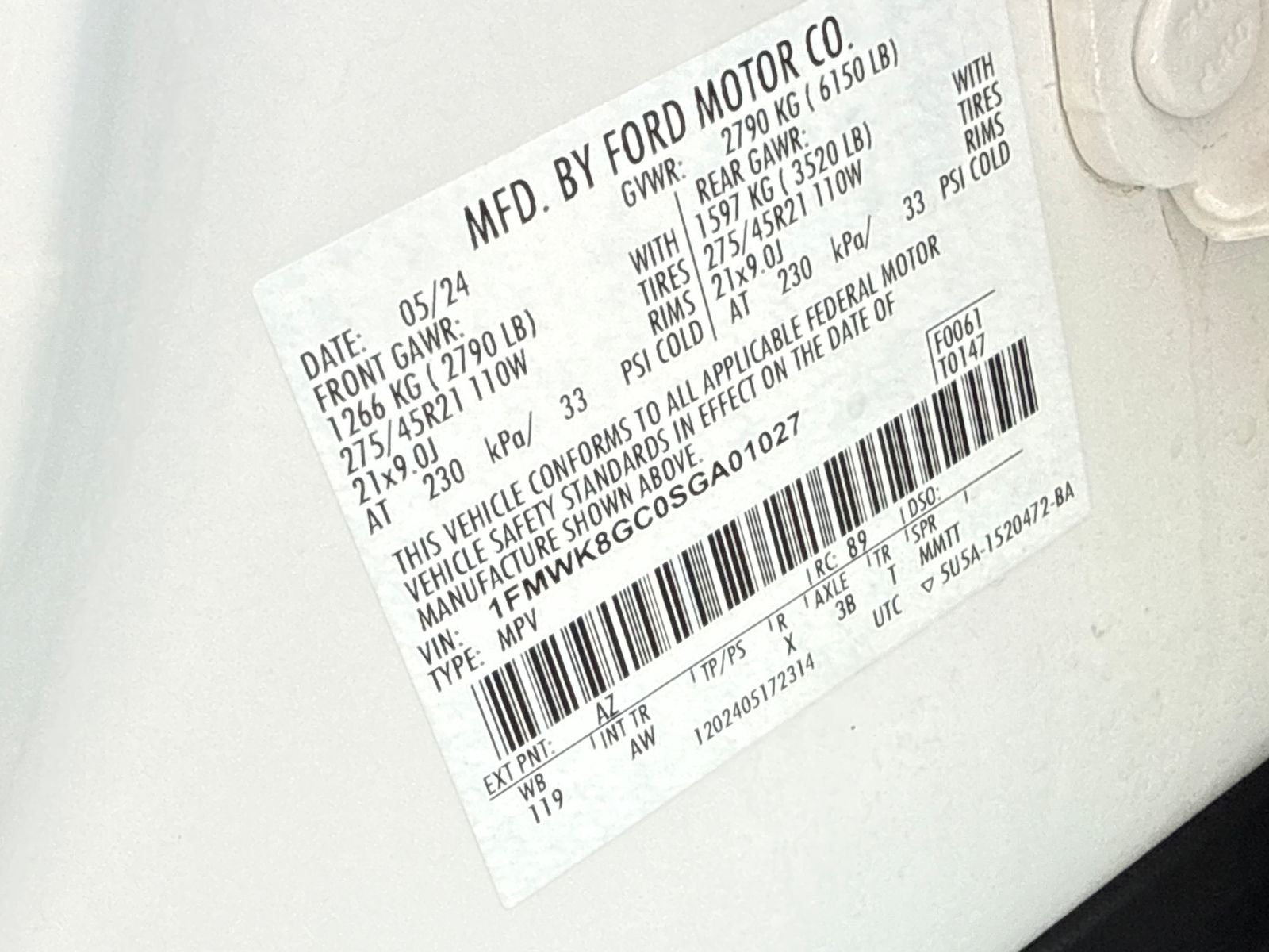 Certified Used 2025 White Metallic Ford ST image 35