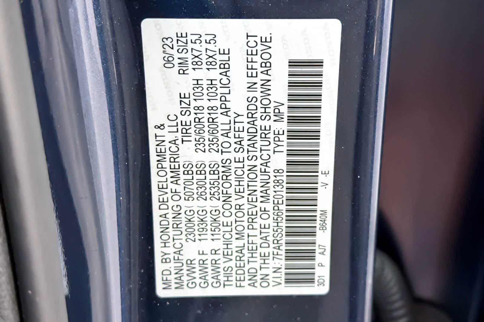 Used 2023 Canyon River Blue Metallic Honda Sport image 28