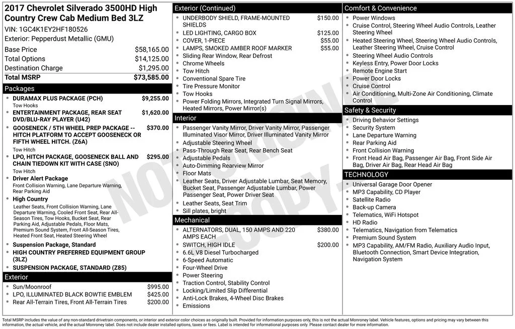 Used 2017 Gray Chevrolet High Country image 6