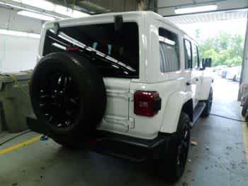 Used 2024 Bright White Clearcoat Jeep Sahara image 4