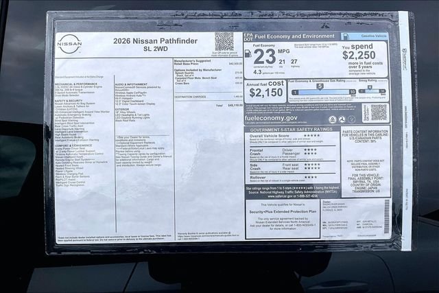 New 2026 Nissan Pathfinder SL 4D Sport Utility