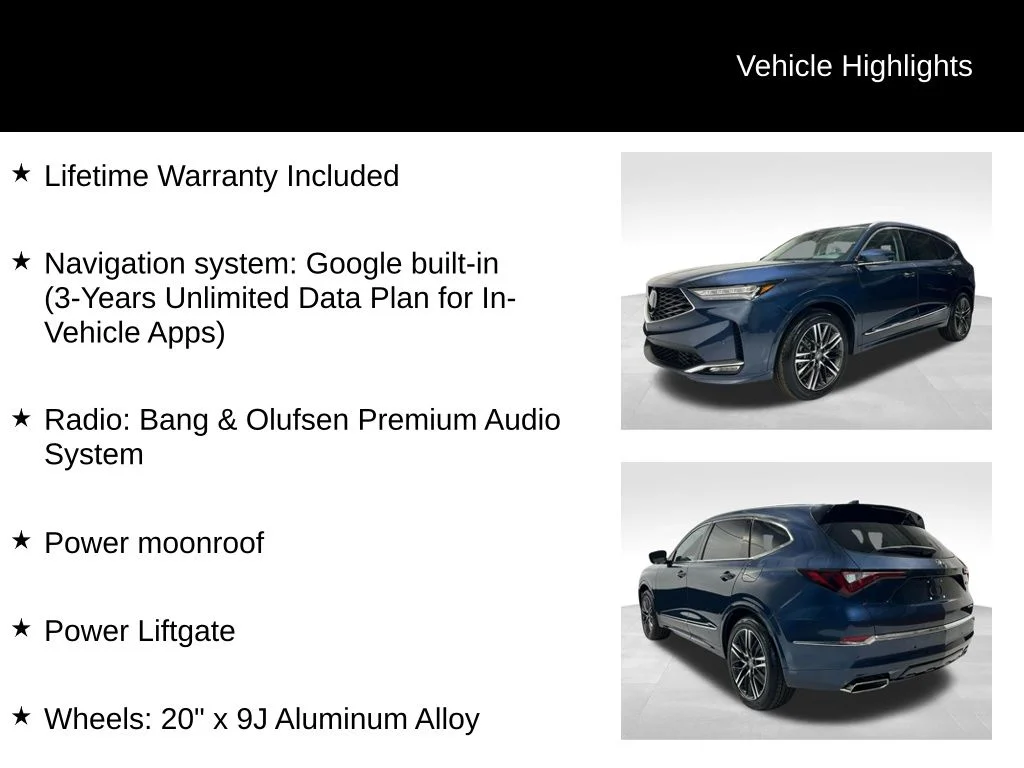 New 2026 Canyon River Blue Metallic Acura Advance Package image 5