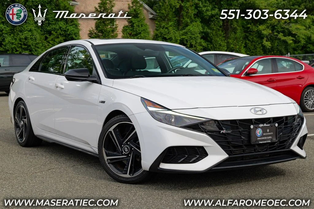 Used 2021 Ceramic White Hyundai N Line image 1