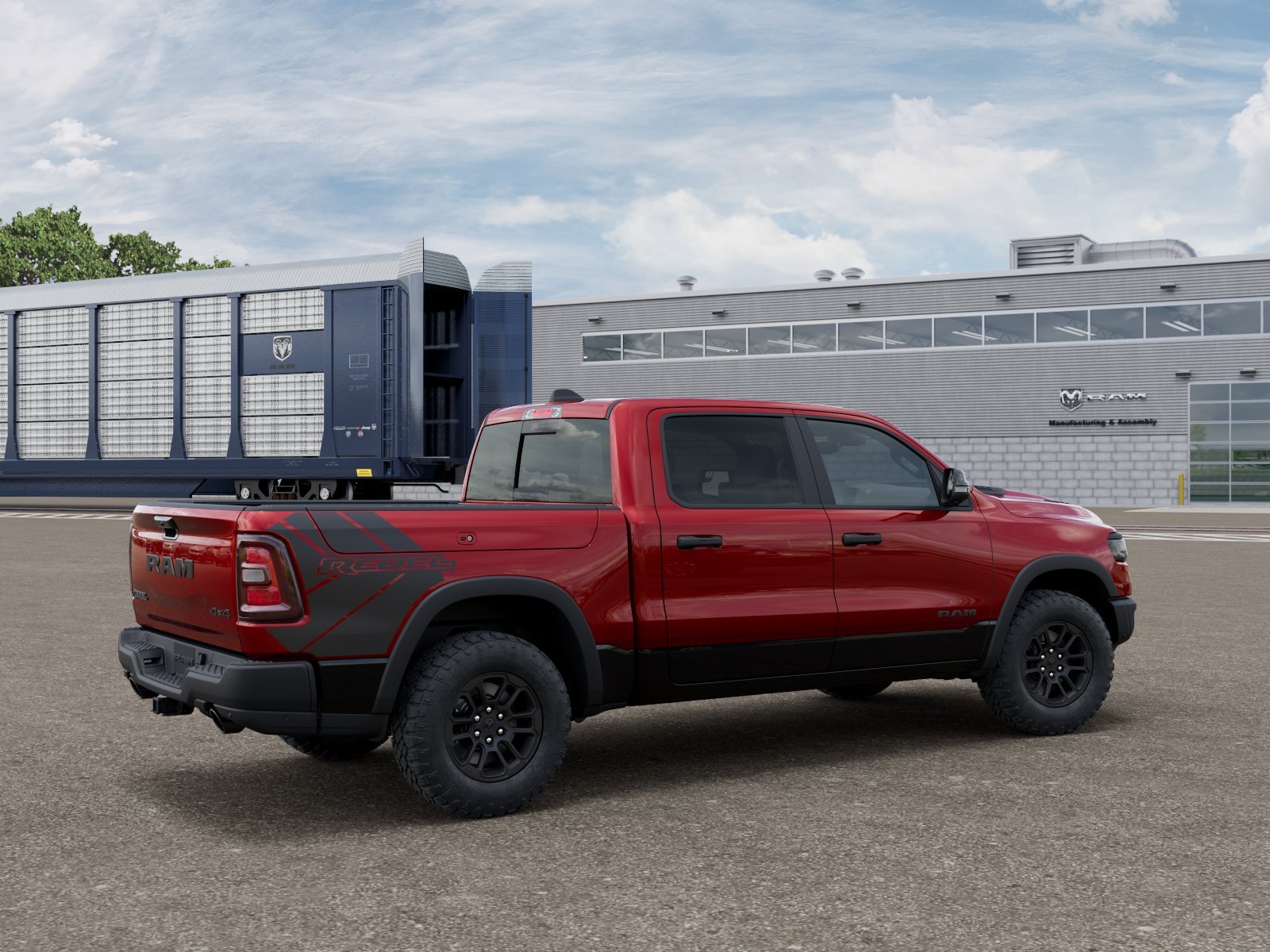 New 2026 Molten Red Pearl-Coat Exterior Paint RAM Rebel image 2