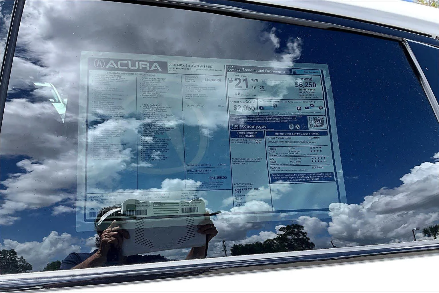 New 2026 Platinum White Pearl Acura w/A-Spec Package image 21