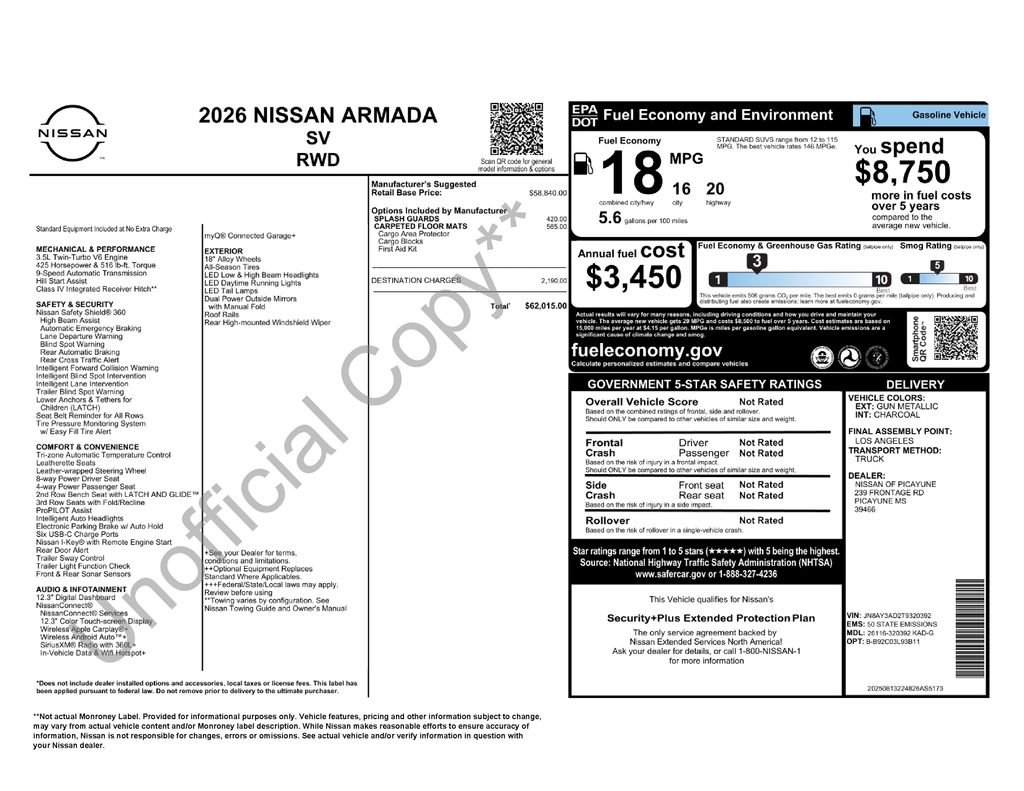 2026 Nissan Armada SV - Photo 4