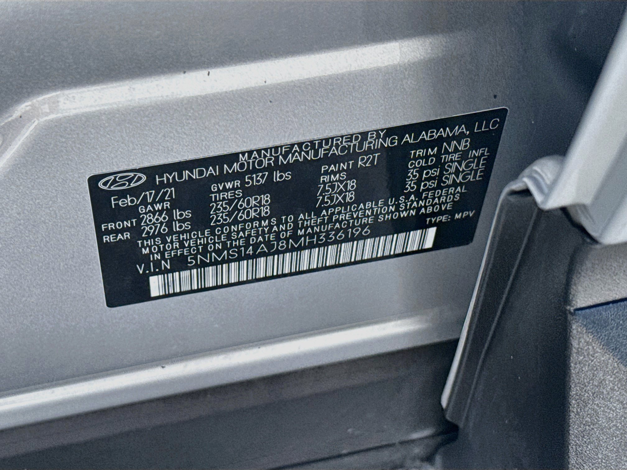 Used 2021 Shimmering Silver Hyundai SE image 35