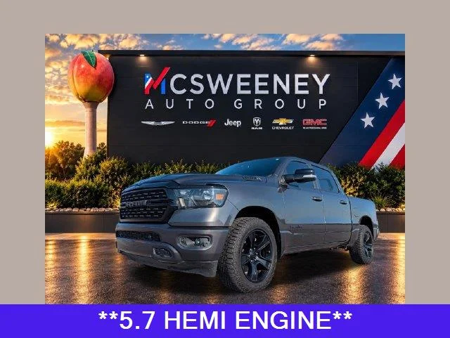 Used 2022 Diamond Black Crystal Pearlcoat Ram Big Horn image 1