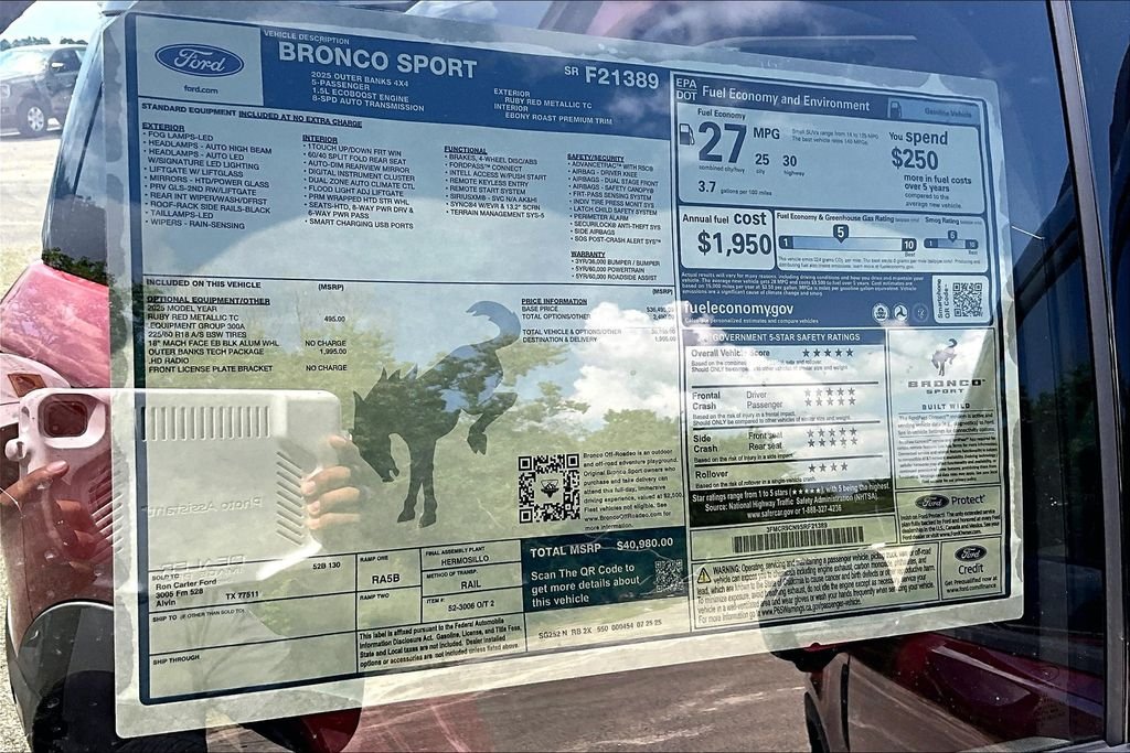 New 2025 Ford Bronco Sport Outer Banks 4D Sport Utility