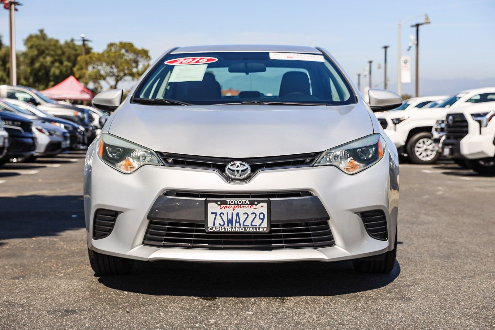 Certified 2016 Toyota Corolla LE with VIN 5YFBURHE8GP454515 for sale in San Juan Capistrano, CA