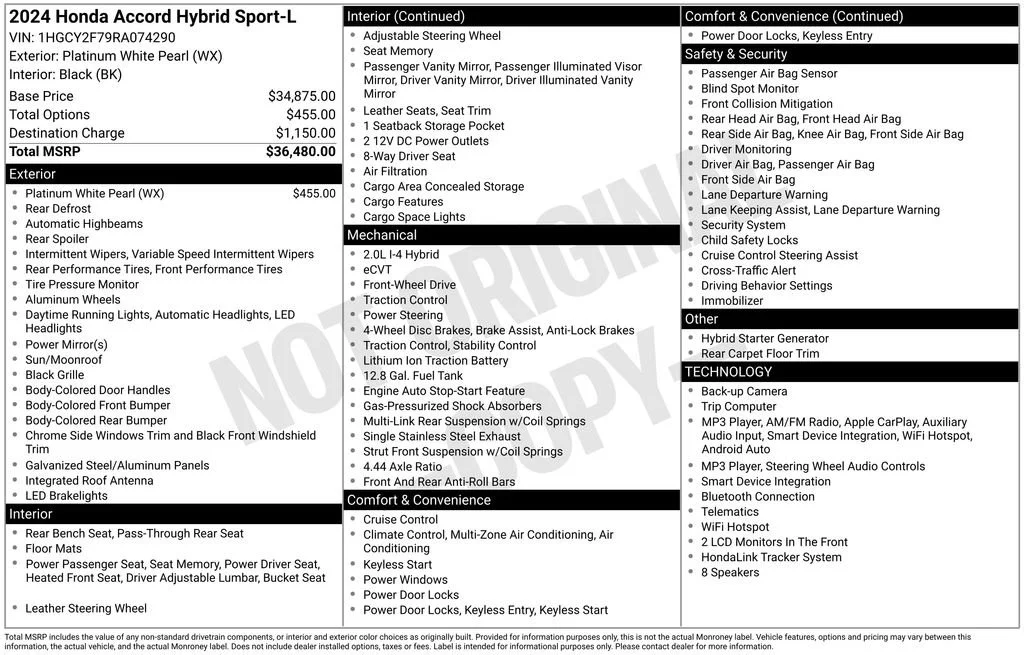 Used 2024 White Honda Sport-L image 5