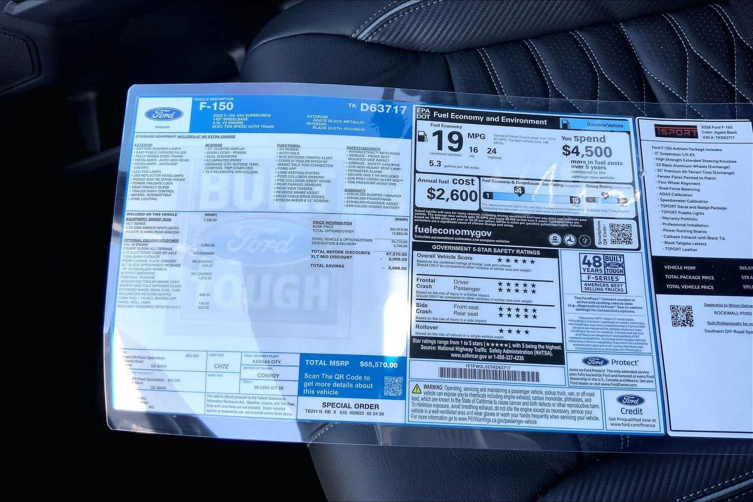 New 2026 Agate Black Metallic Ford XLT image 19