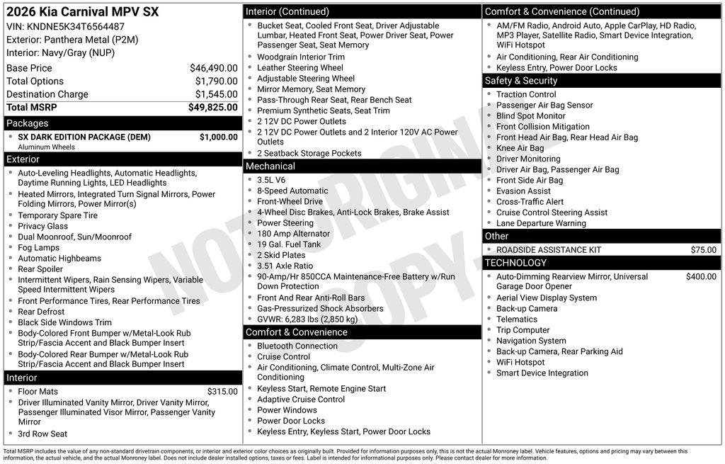 2026 Kia Carnival SX - Photo 7